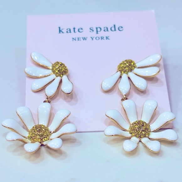 KATE SPADE NEW YORK ♠️ DAZZLING DAISY DROP EARRINGS - Picture 2 of 5